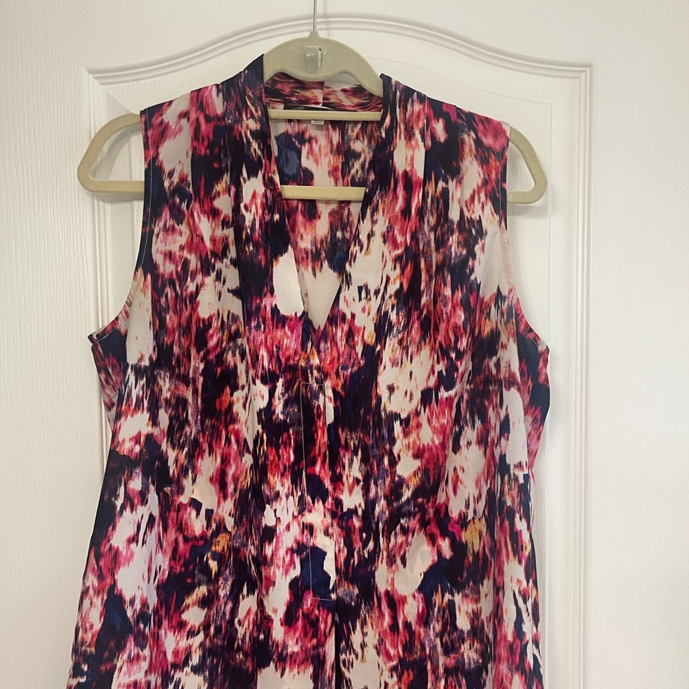 Rose and olive multi colored top